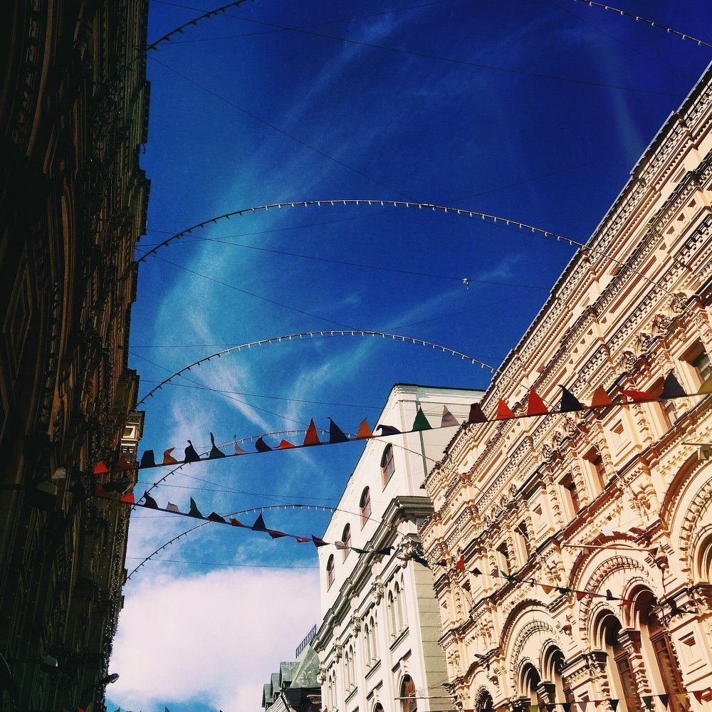 Color ribbons in the sky