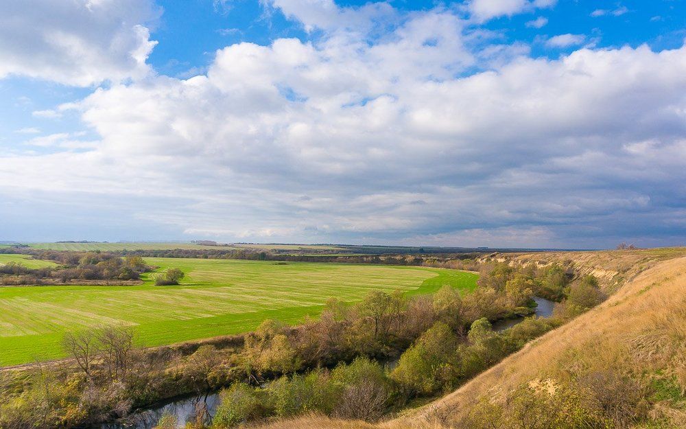 Октябрь. Река Кшень.