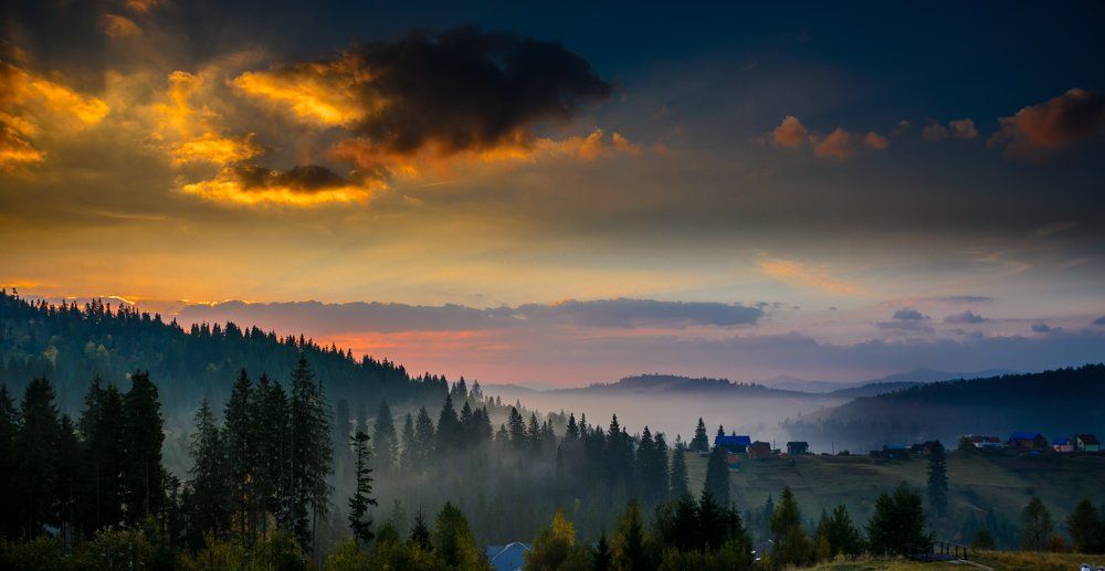 Рассвет в Карпатах