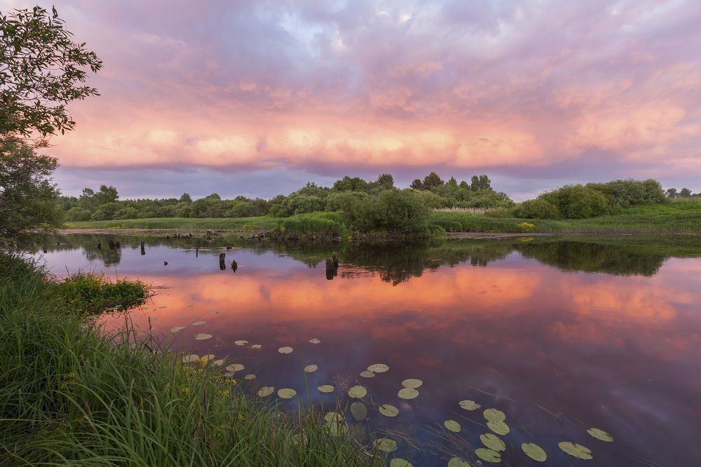 Закат в Пушкиногорье
