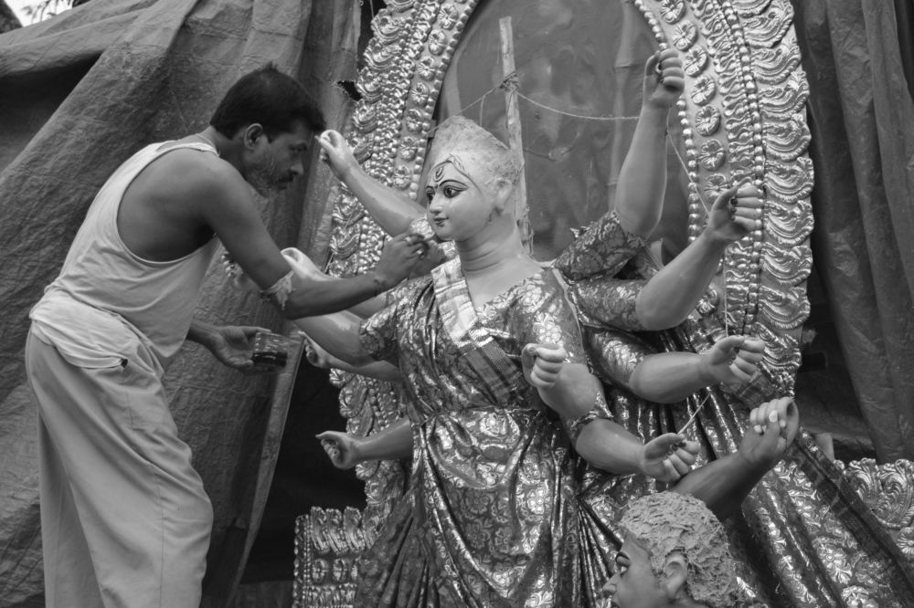 The last touches.
