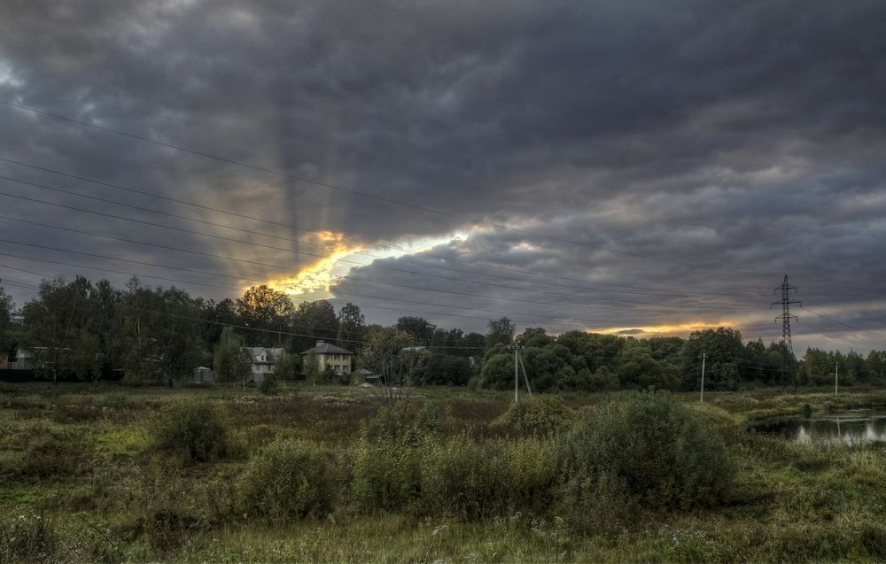 Прощальный привет заходящего солнца