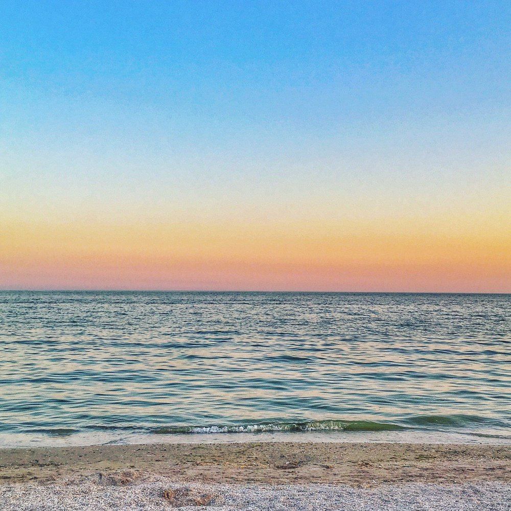 Sunset sea beach