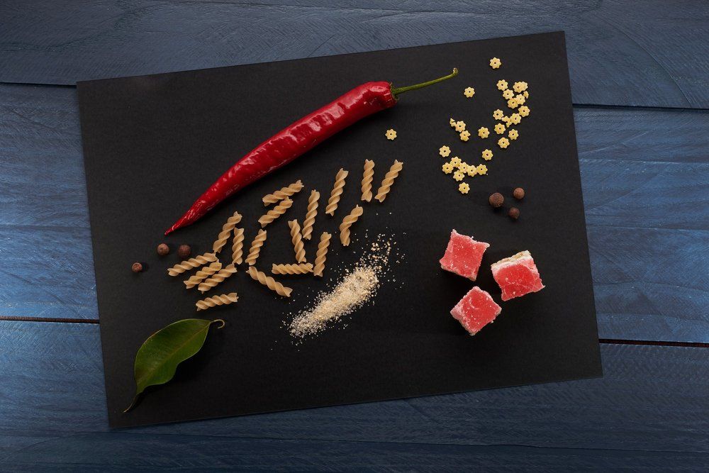 abstraction on blue and black background