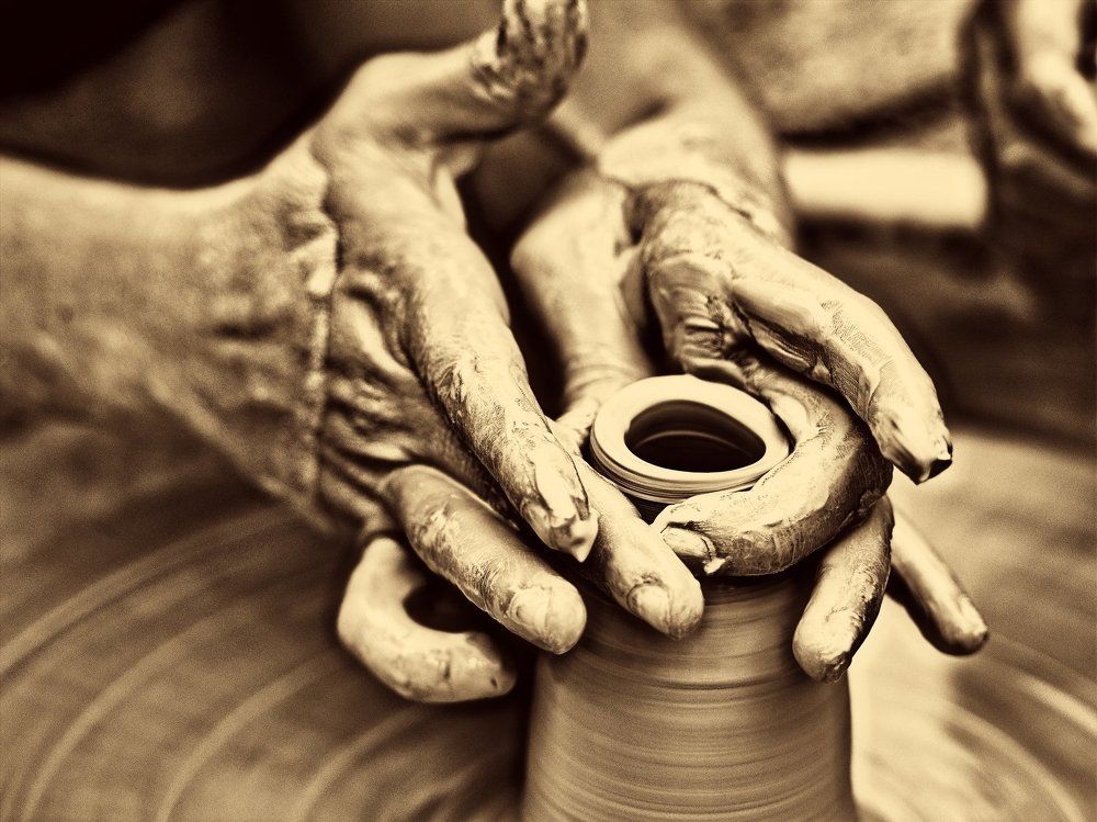 Hands of a potter