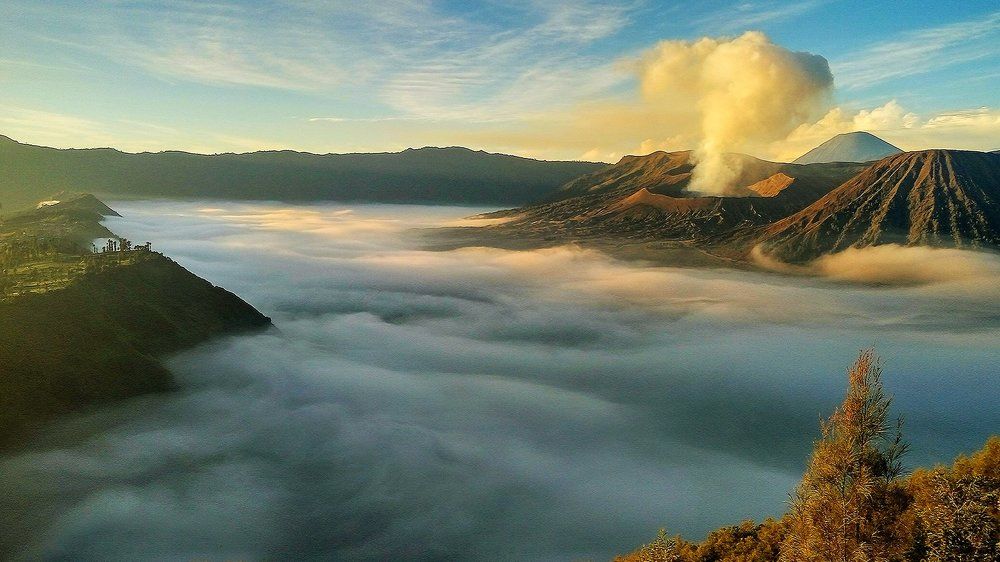 Morning touch on the mountain