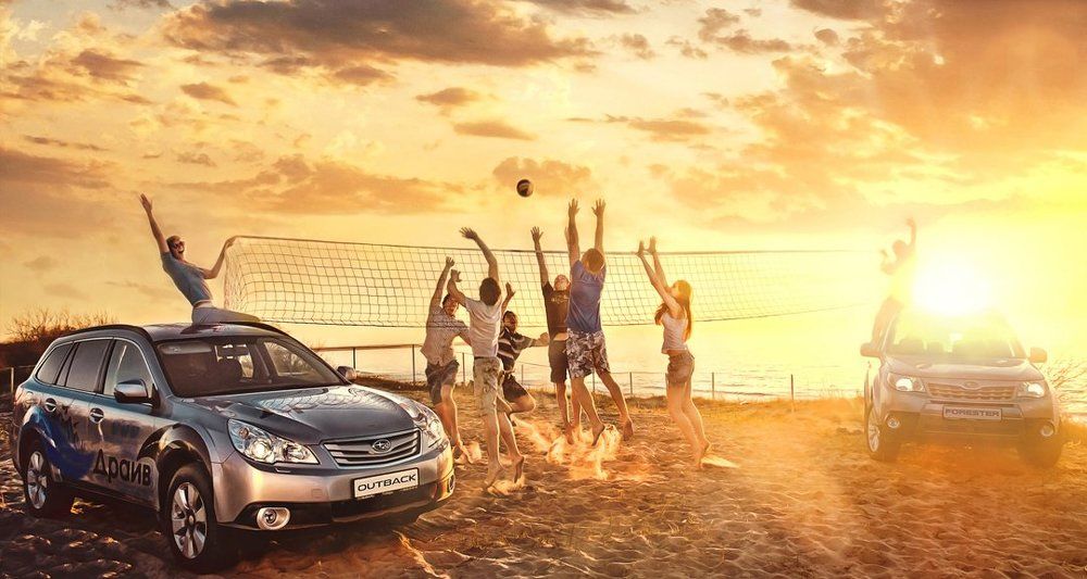 advertising poster for Subaru