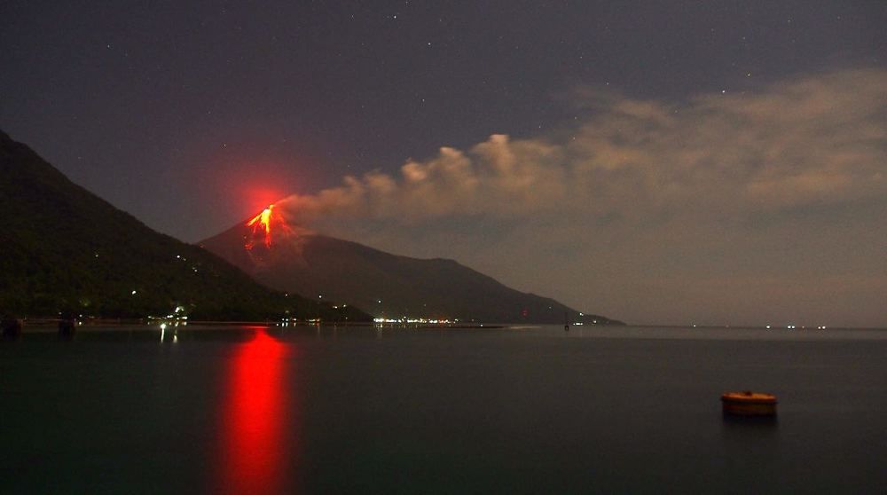 Reflection of Karangetang