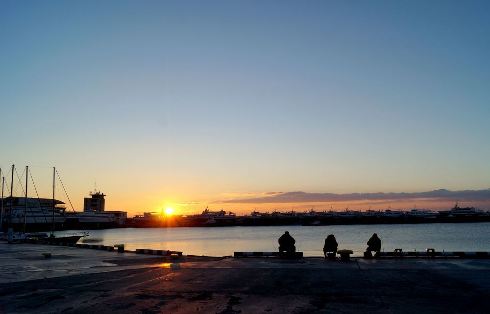 Ялта. Набережная. Рассвет.