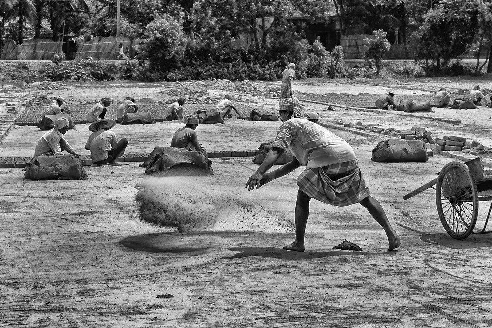 Workers of a Brick Factory