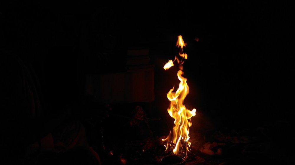 fiery flames
