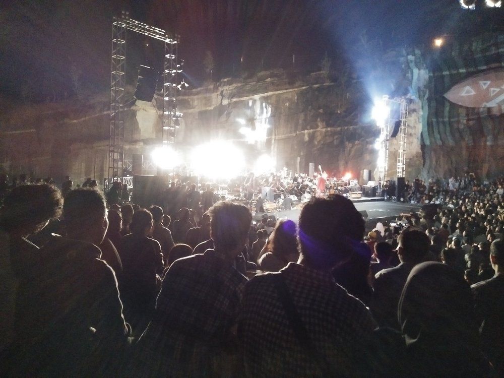Stage and crowd