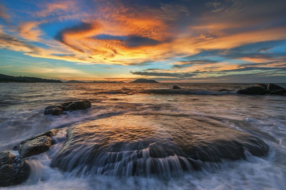 Sunset on indonesia.