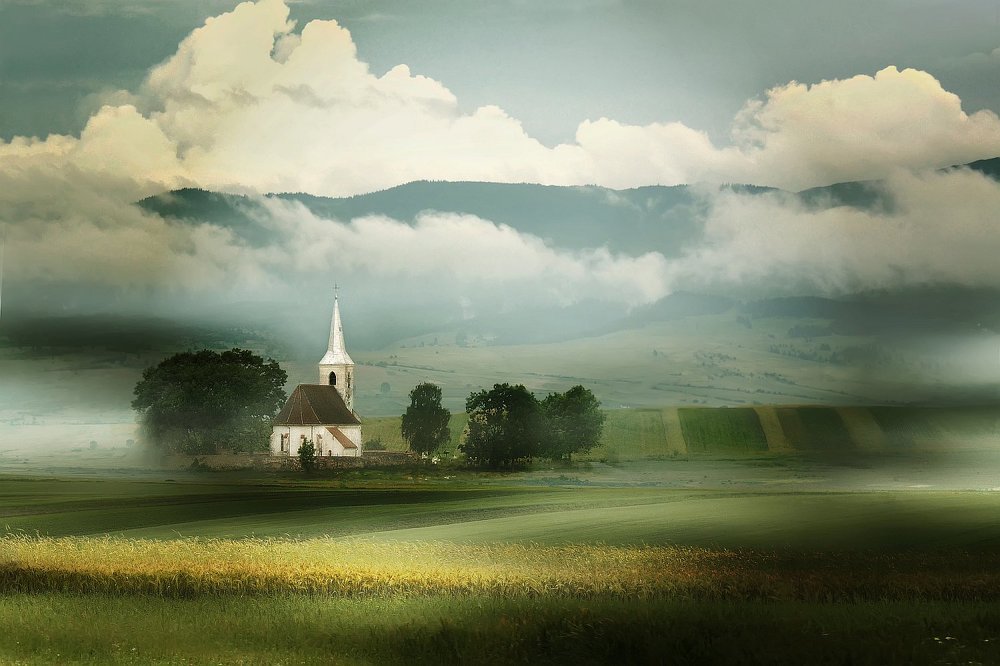 The church from the clouds