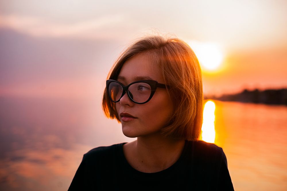 девушка солнце