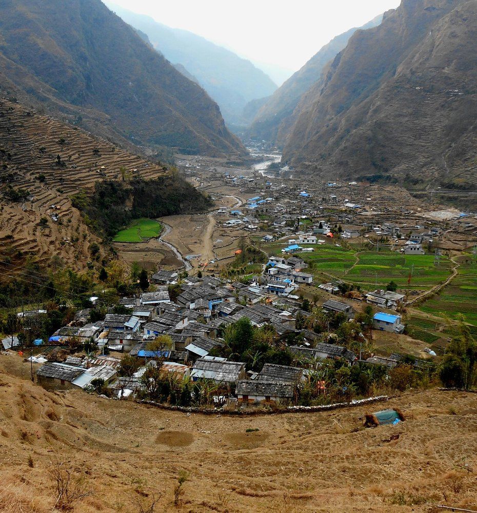 Panoromic view of Narchyang Village, Myagdi, Western Nepal