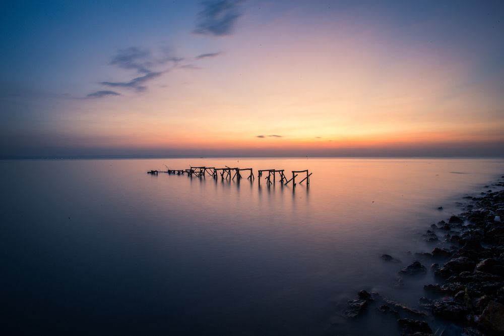silent morning at suramadu beach