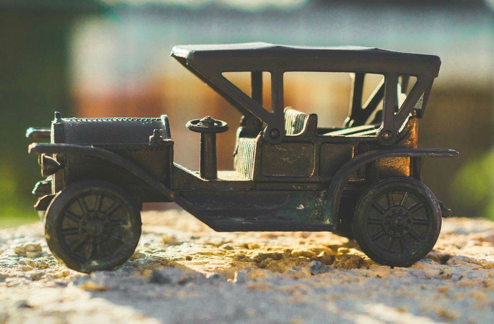 Vintage car. Toy.