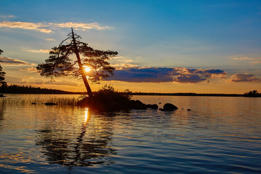 Закат в Карелии
