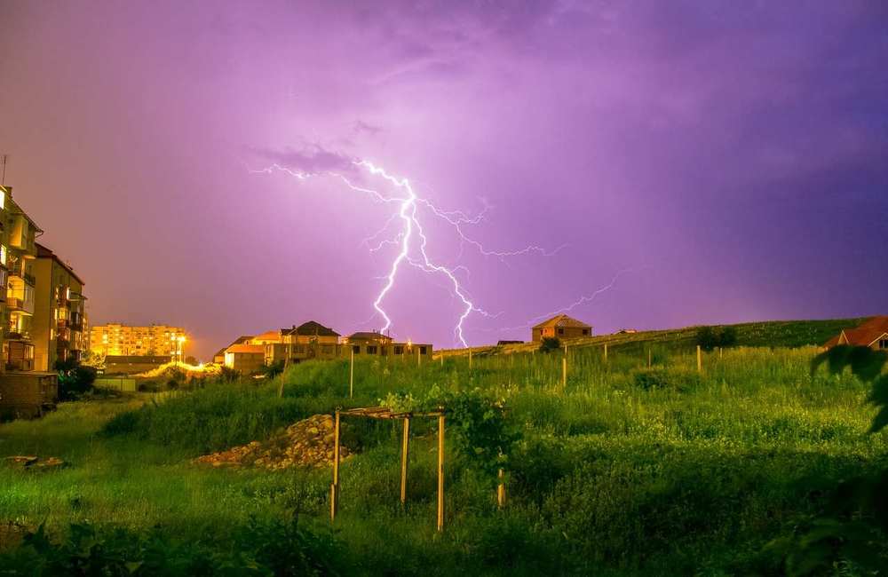 Удар молнии в Нальчике