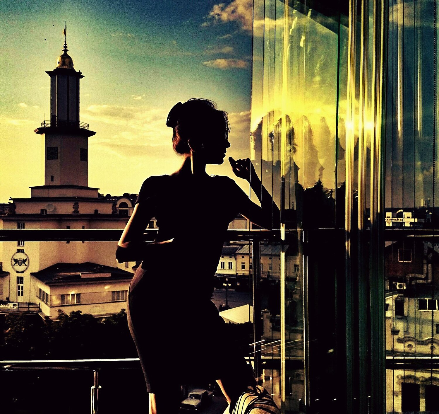 Silhouette at sunset