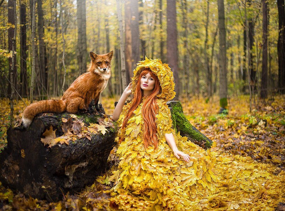 Девушка осень