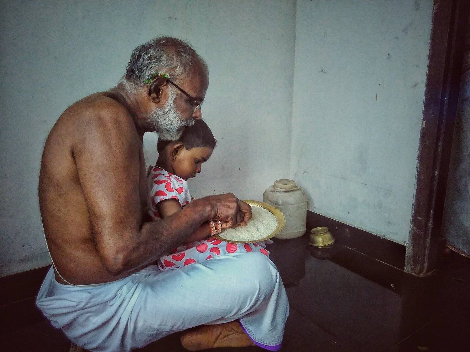 Transferring  my knowledge to my granddaughter