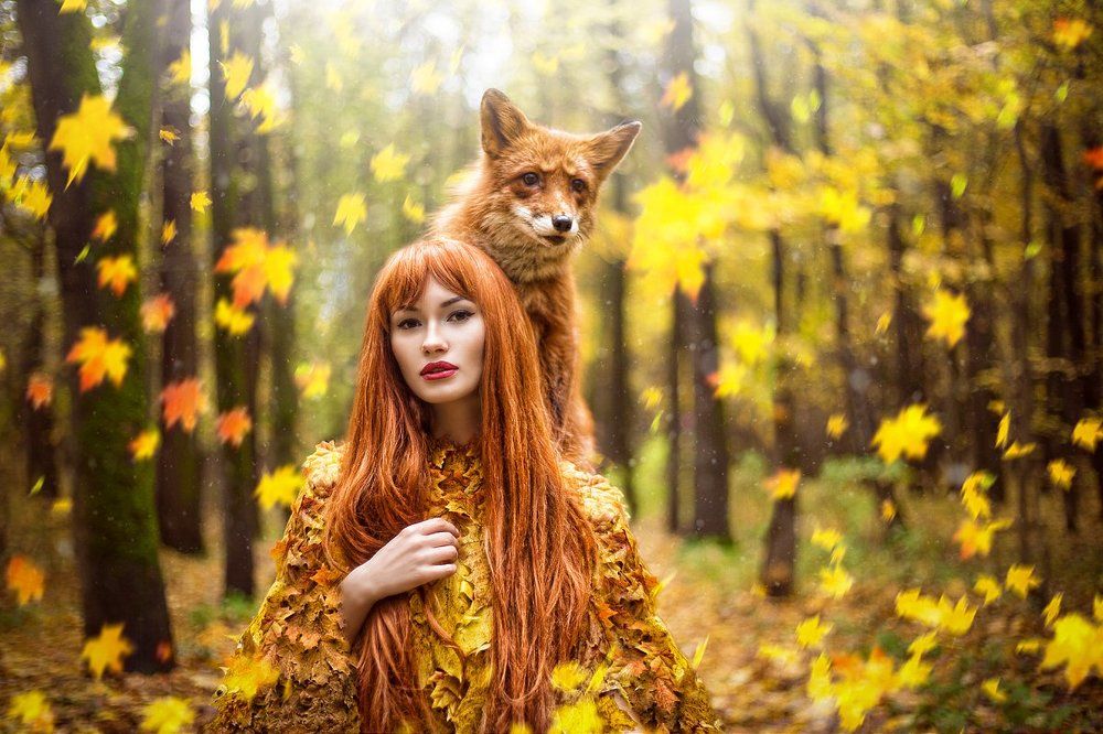 Девушка осень