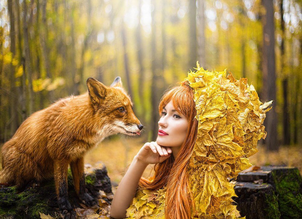 Девушка осень