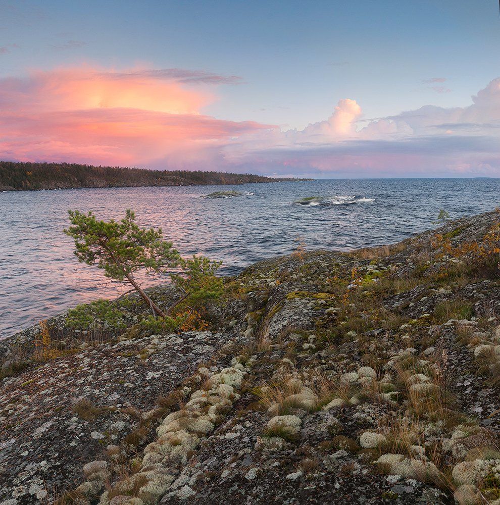 Тихий вечер на Ладожском озере