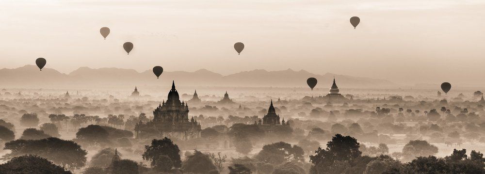 Мьянма, Баган. Рассвет