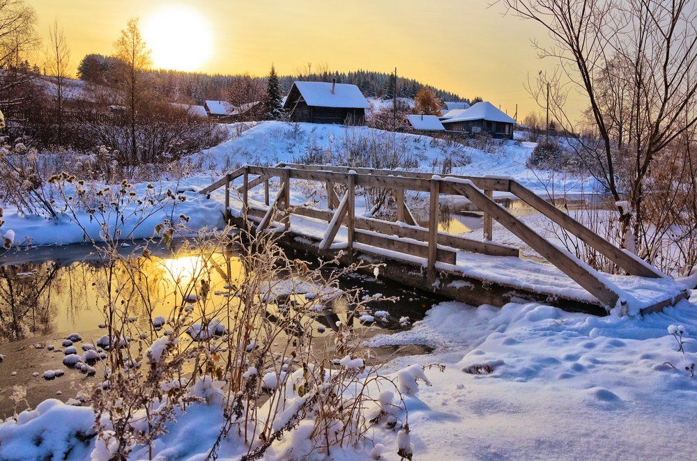 Рассвет на реке Бым