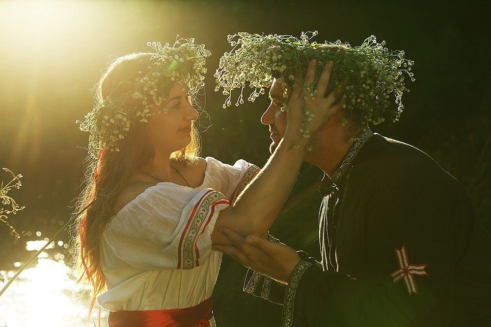 На закате...