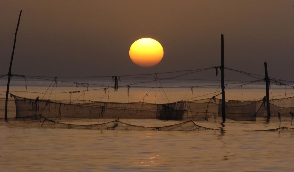 закат на черном море