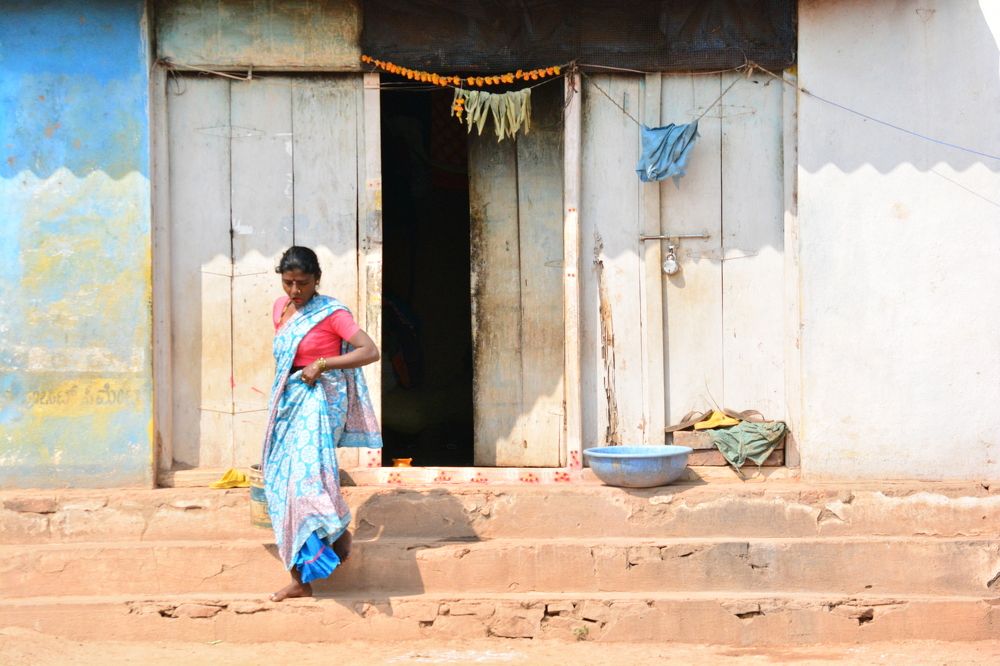 Утро индийской женщины