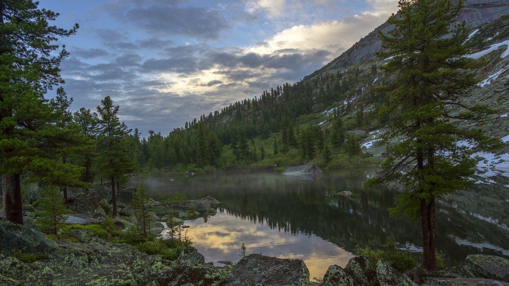 Закат на озере Художников