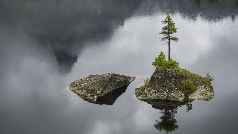 Дождь на озере Художников