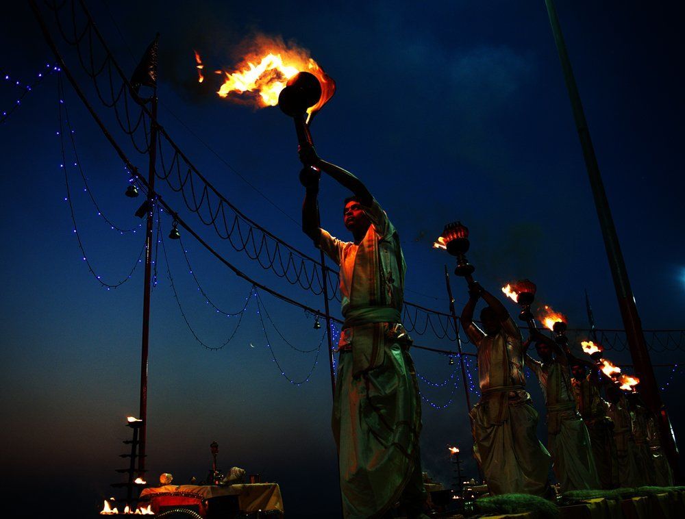 Praying ceremony in the early morning