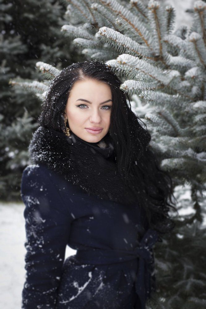 первый день снега... портрет в лесу