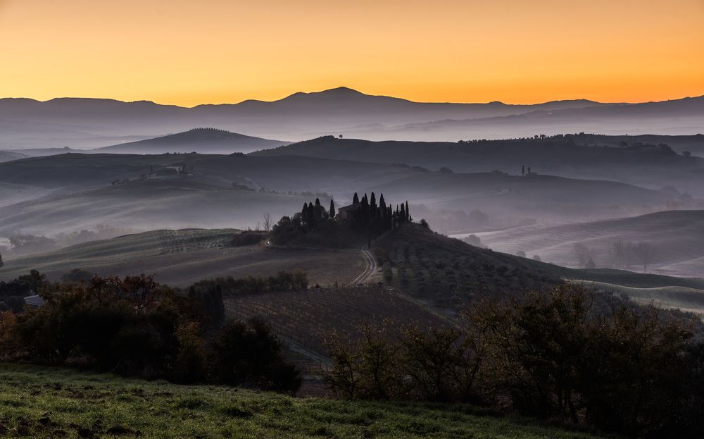 Рассвет в долине Валь-д'Орча