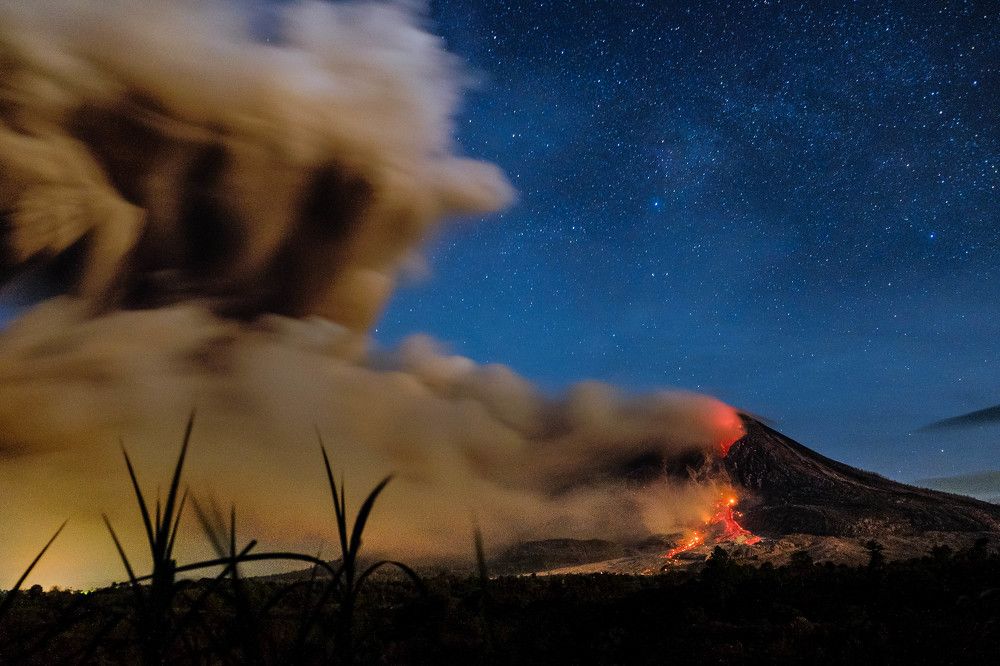 Eruption Of Mount Sinabung In Indonesia