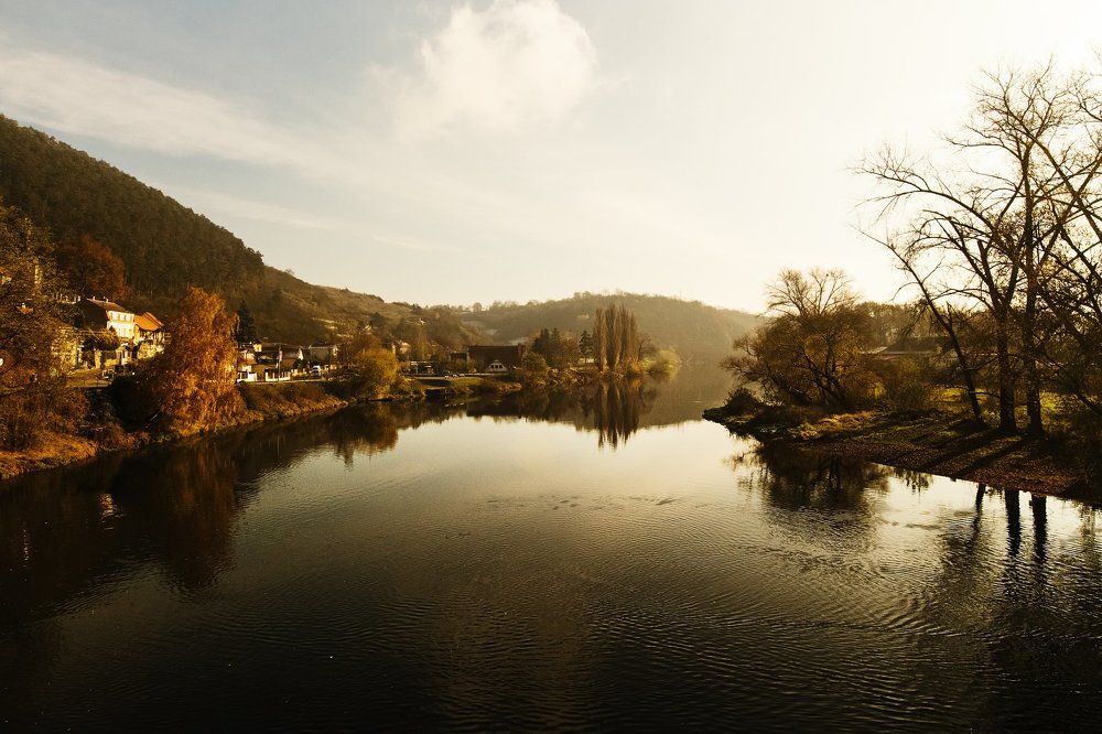 Утро на реке Бероунка