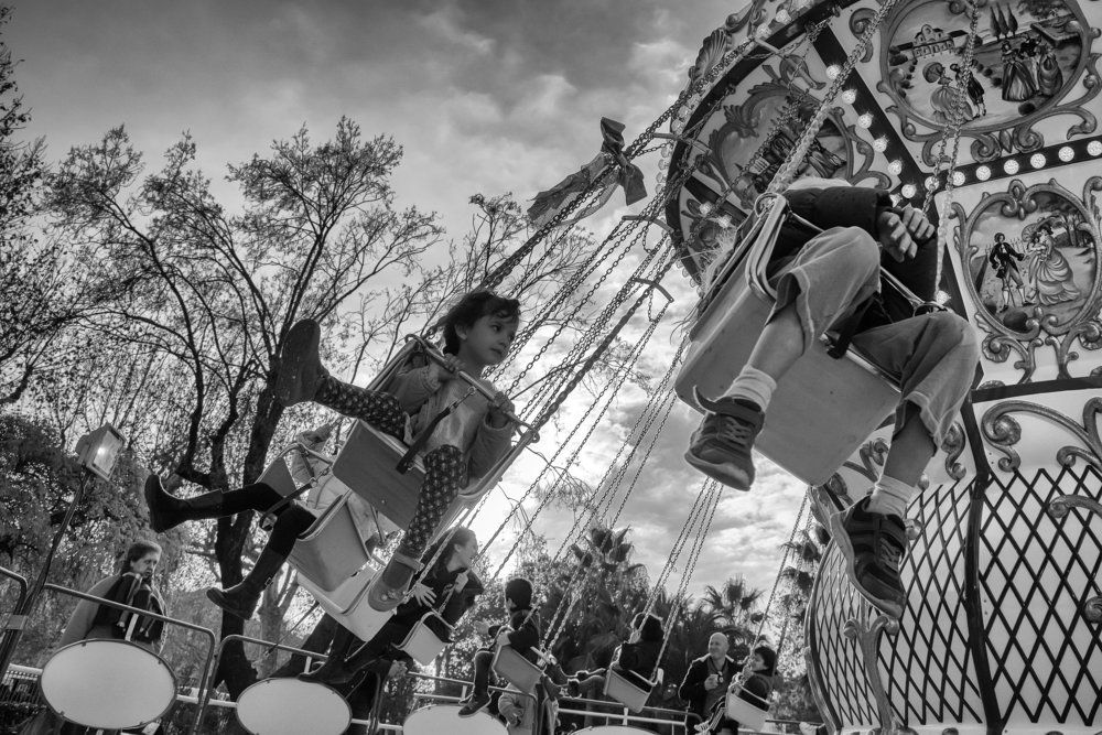 fun on merry-go-round