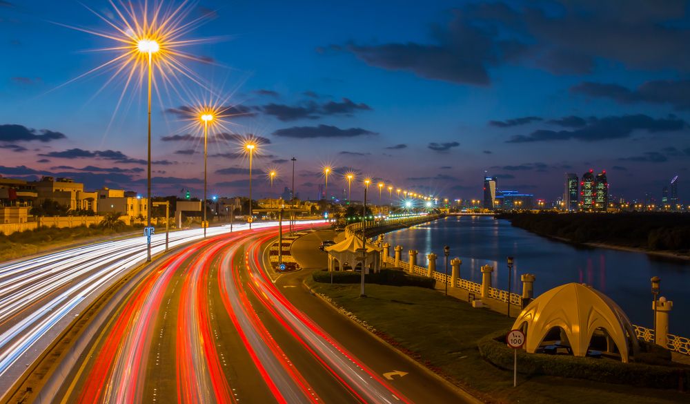 Abu Dhabi,A night view