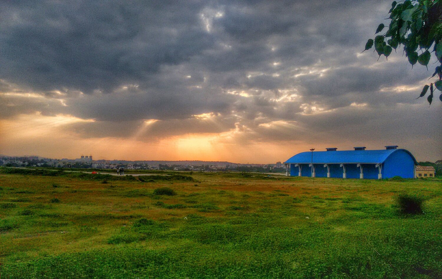 Beauty of winter at sunset