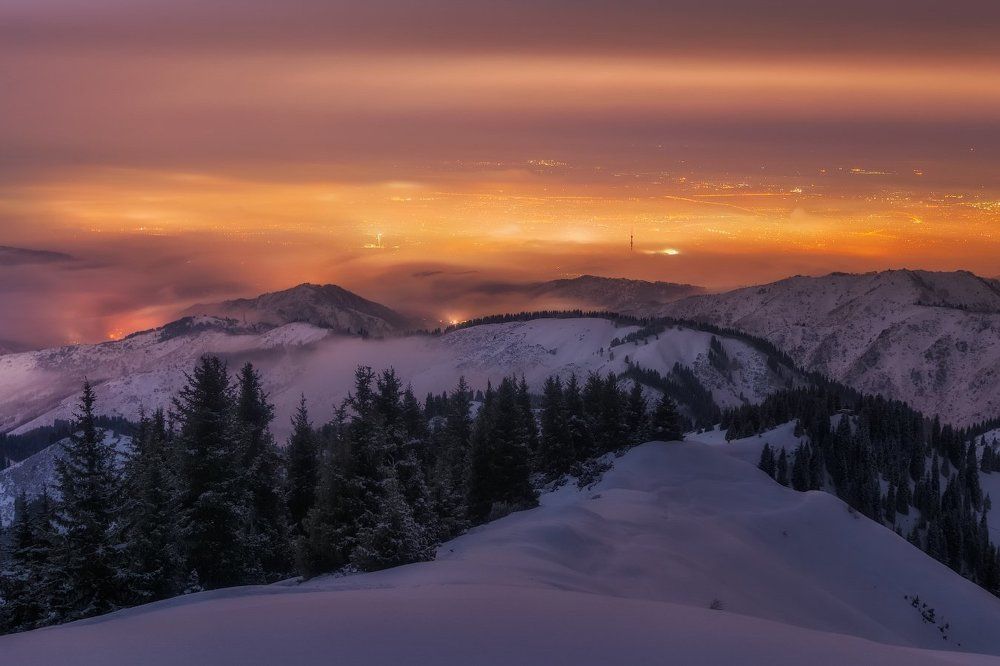 Ночной Алматы