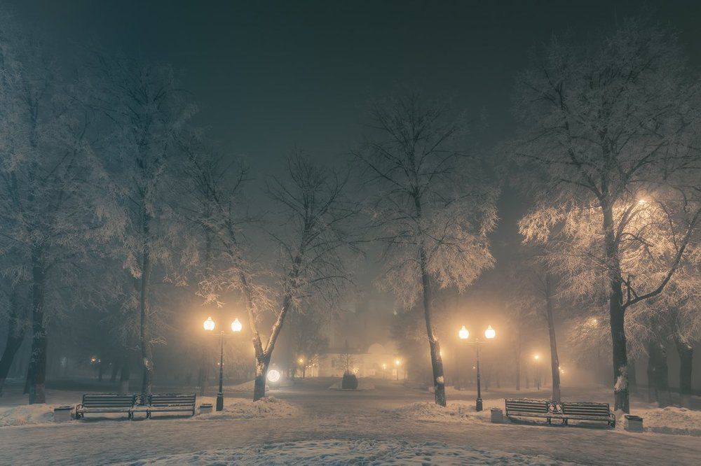 Ярославль в морозный туман