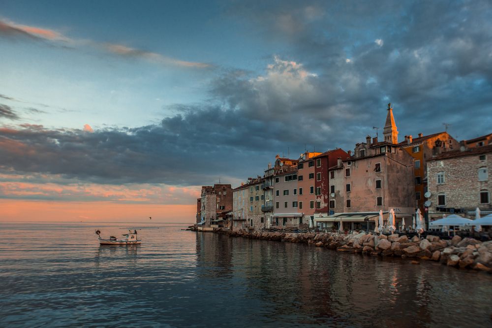 Fishing in Rovinj, Croatia