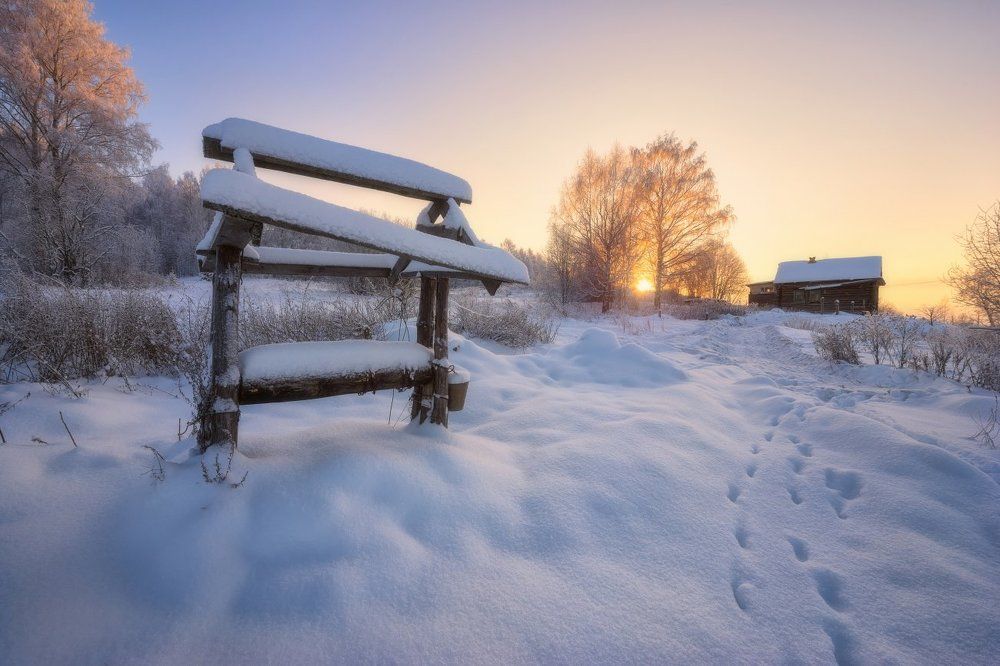 "Зима в деревне"