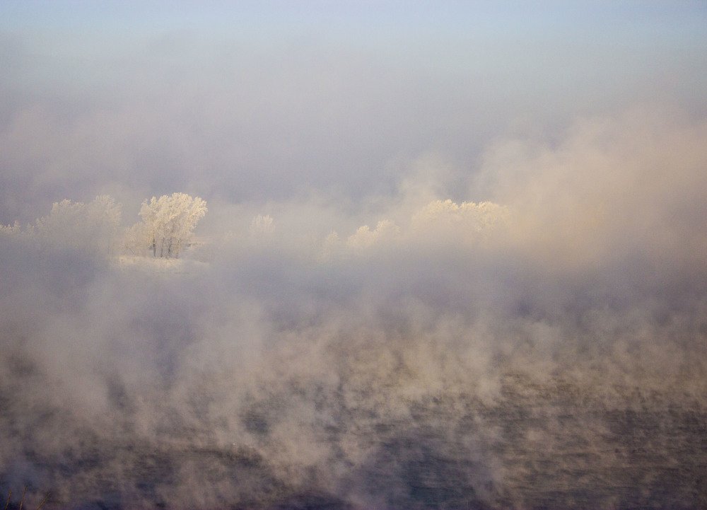 Енисей в морозный день